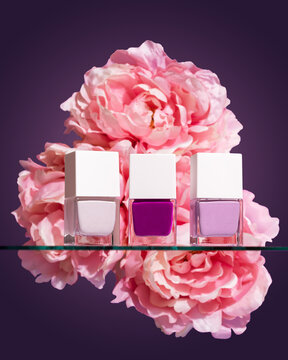 Purple nail polish trio
