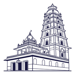 vector illustration of a church
