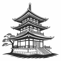 japanese temple in the sky