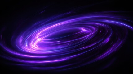 Obraz premium Vibrant swirling purple and pink light trails forming a cosmic spiral galaxy