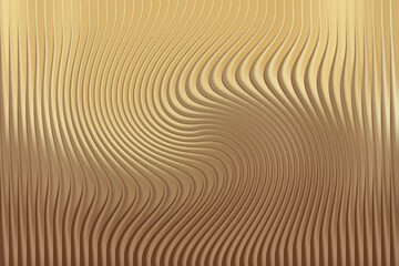 Abstract gold background with vertical lines and a swirling pattern in the center