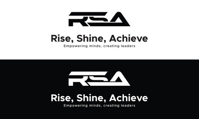 Dynamic rise shine achieve branding for motivational leadership, empowering minds, creating leaders