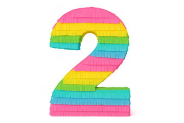 Number 2 piñata for party celebration birthday anniversaries