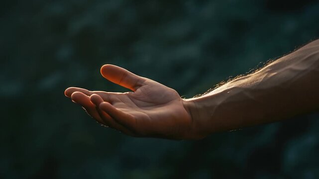 Video clip A person's hand holds an object aloft, perfect for depicting elevation or importance