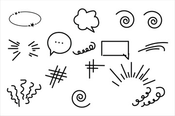 Hand Drawn Speech Bubbles and Sound Effects