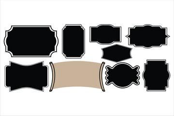 Collection Of Various Decorative Black Labels