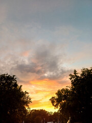 Evening Sky with Orange Glow