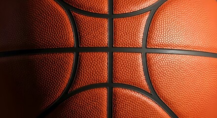 Close-Up of a Basketball - Texture and Details.