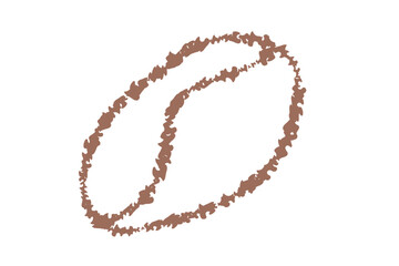 Hand-drawn coffee bean illustration in minimalist style. Vector artwork resembling chalk or pencil drawing, perfect for logo design, packaging, menus, or coffee-related branding