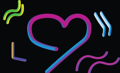 Gradient color wave background with abstract shapes
