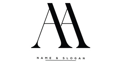 AA Abstract Letters Logo Monogram