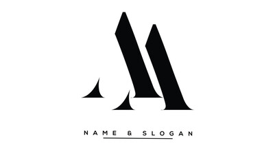 AA Abstract Letters Logo Monogram