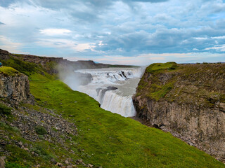The Gullfoss waterfall in Iceland