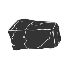 Yule Marble Icon Silhouette Illustration Stone Vector. Graphic Pictogram Doodle Sketch Symbol Clip Art Black Sign.
