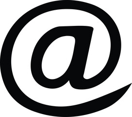 Iconic @ symbol the at sign represents email addresses and online communication clearly