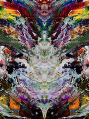 Fototapeta premium Abstract art background . Hand painting artwork on canvas .