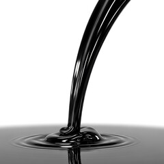 Pouring Asphalt - A Close-Up of Viscous Black Liquid.