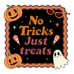 Spooky halloween t shirt design featuring classic holiday icons and festive elements