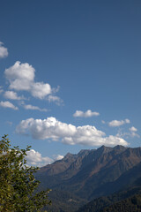 October 2025, Sochi, Krasnaya Polyana, Russia. Streets and views of the village of Krasnaya Polyana.