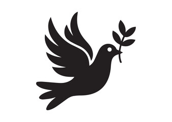 Naklejka premium Dove of peace icon, Dove of peace solid vector design