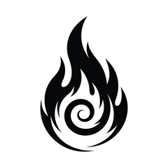 Stylized fire flame design for creative projects