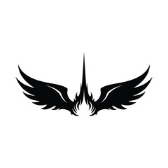 Stylized black wings