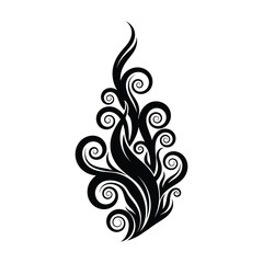 Elegant fire swirl, decorative and artistic design