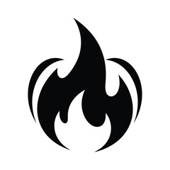 Black fire flame for design element concept