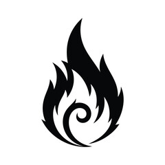 Stylized fire icon, modern and creative design