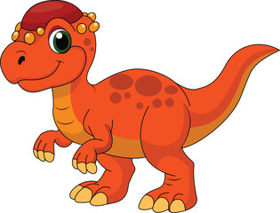 Cute Pachycephalosaurus Vector