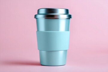 Reusable coffee cup for sustainable lifestyle, reducing plastic waste with modern minimal design
