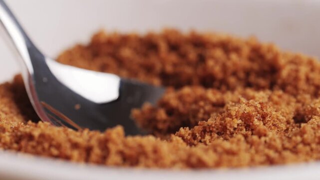 Ashwagandha Indian Ginseng Powder in White Bowl isolated on white background, superfood close up. 