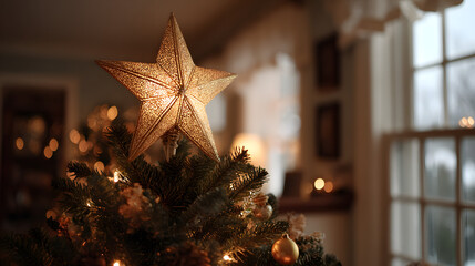 Christmas tree with a star on top
