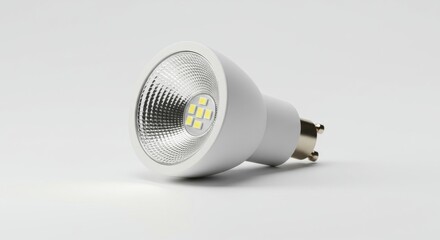 Modern led spotlight isolated on white background, a bright and efficient lighting solution