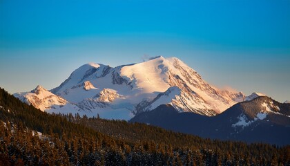 north east side of mount baker in the early morning light