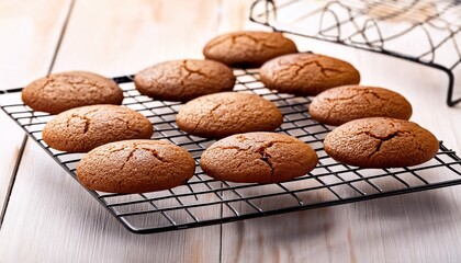 ginger snaps on a cooling rack