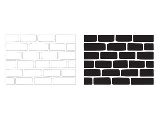 CAD Drawings. Stone wall pattern for landscape, outdoor and park, Abstract Brick and Pebble Pattern Set | Minimal Line Art Texture