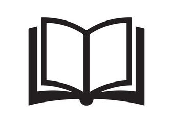 Open book icon, Open book solid vector design