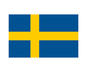Flag of Sweden. Swedish flag illustration on transparent background. 

