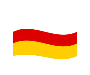 Flag of South Ossetia illustration on transparent background. 

