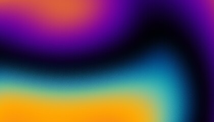 Abstract multi color blurred gradient background featuring a grain noise texture effect for modern design