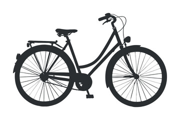 Fototapeta premium Silhouette Bicycle Classic Vintage Vehicle Transportation Bike Cycling