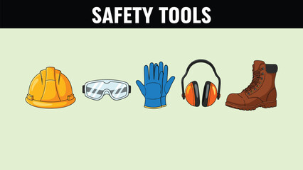 Illustration showing various personal protective equipment bundle design