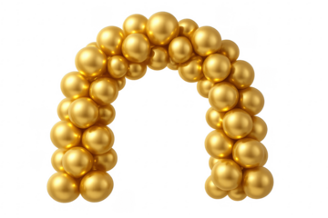 Golden balloon archway celebrating festive party events