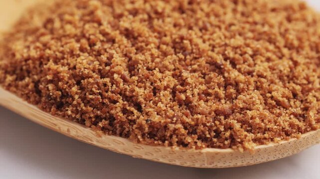 Ashwagandha Indian Ginseng Powder in White Bowl isolated on white background, superfood close up. 