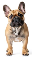 Fototapeta premium Purebred Dog on White Background, 16:9 and 9:16 Format