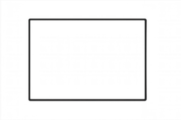 Rectangle frame with shadow on transparent background, adding abstract minimalist element for digital design