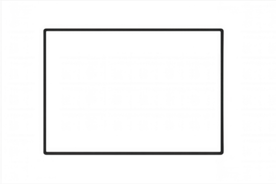 Rectangle frame with shadow on transparent background, adding abstract minimalist element for digital design