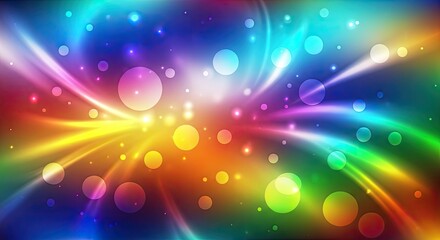 Obraz premium Colorful abstract background with glowing lights and bokeh effect