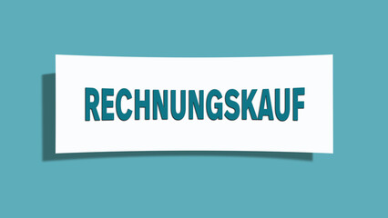 Rechnungskauf (Purchase on account) - A card isolated on light green background.